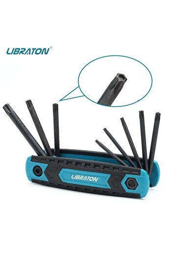 Choice1 8 in 1 Torx Wrench LIBRATON 8 in 1 Folding Allen Wrench Set Metric Allen Key Set Tool Or Folding Tam