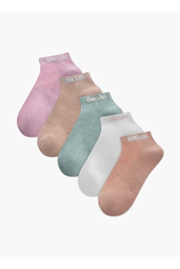 Oaklan by Shoexpress Logo Print Ankle Length Socks - Set of 5