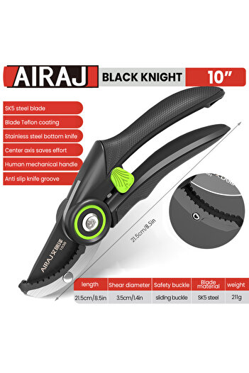 Choice 1038 AIRAJ Pruning Shear Garden Tools Labor Saving Scissors Gardening Plant Sharp Branch Pruners Pro