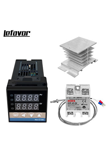 Choice C100 set 2 REX-C100 Digital PID Temperature Controller Thermostat SSR output Max.40A SSR Relay K The