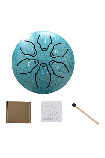 Choice Green Steel Tongue Drum Portable Rain Drum Hand Pan Drum Percussion Musical Instruments 3 Inch 6 Not