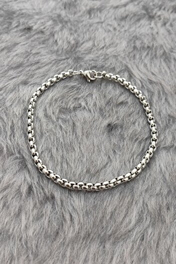 Chavin 4 mm21 cmGray Steel Men's Bracelet Er33-4