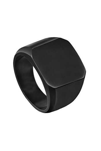 Chavin Matte Black Men's Steel Ring dr98
