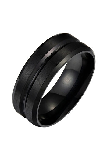 Chavin Matte Black Ipc Plated Women Men Wedding Ring Steel Ring Dp50