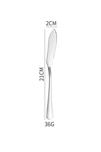 Chavin Silver Colored 1010 Steel Tableware Fish Cutting Knife - cin742by