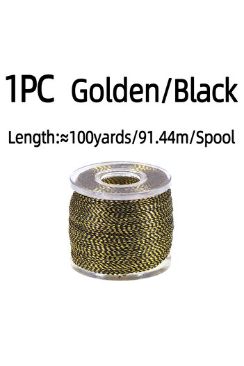 Choice 1PC Golden-Black 100 Yards/Spool Fishing Rod Building Metallic Thread Nylon Fibers Guide Ring Fix Li