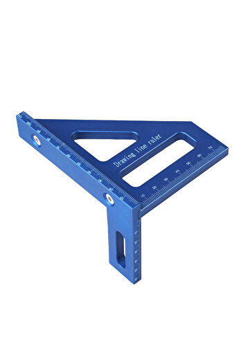 Choice 1pcs Blue 3D Multi Angle Measuring Ruler 45/90 Degree Plastic Carpentry Square Protractor Drawing Li