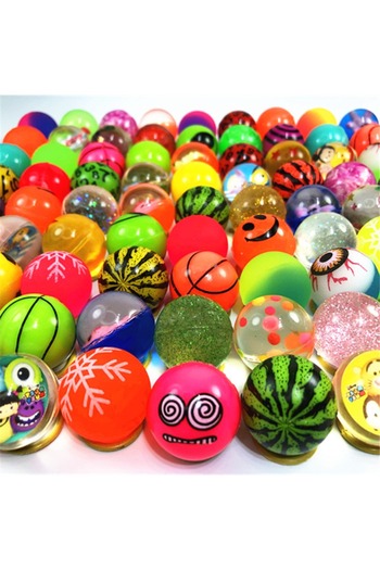 Choice 20pcs Random 10/20PCS Bouncing Ball Toys Party Favors Birthday Gift Guests Doll Machine Accessory Ch