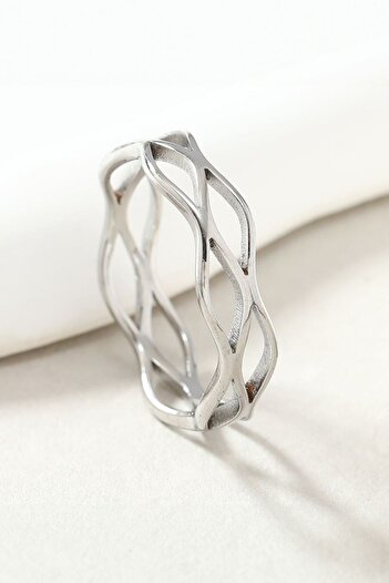 Chavin Steel Silver Spiral Model Women's Ring Ev29By