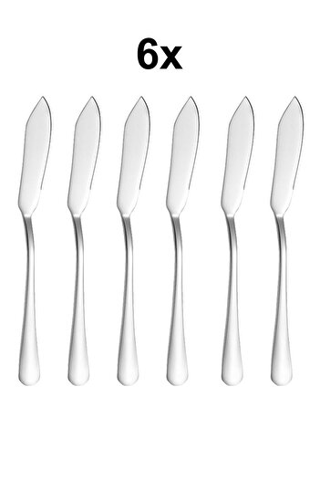 Chavin 6 Pieces Silver Color 1010 Steel Tableware Fish Cutting Knife - cin742by-6