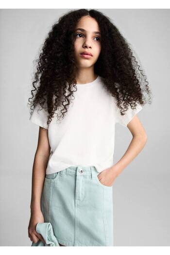 MANGO Kids Cut Out Detailed T-Shirt