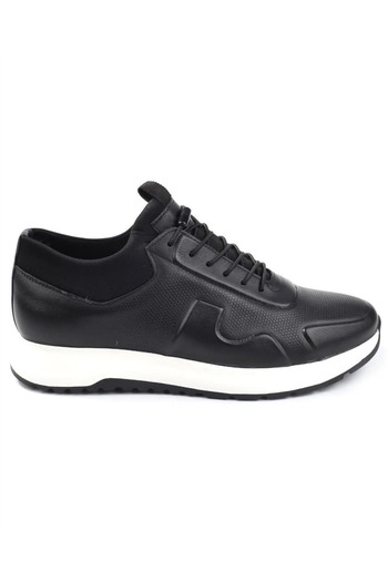 Voyager 5333Y Mr Men's Black Nata Genuine Leather Casual Sports Shoes