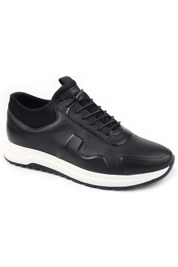 Voyager 5333Y Mr Men's Black Nata Genuine Leather Casual Sports Shoes