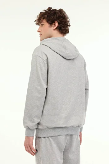 lumberjack Mb Sn73 Hoodıe 5fx Grı Melanj Erkek Sweatshirt