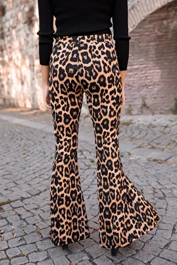 LEOPAR Girl's Leopard Spanish Flare Pants