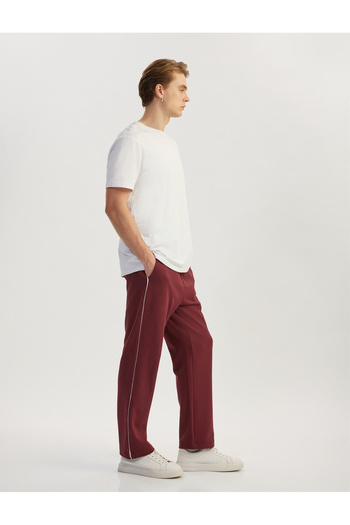 Koton Pocket Detailed Cotton Blended Ribbed Waist Lace up Sweatpants