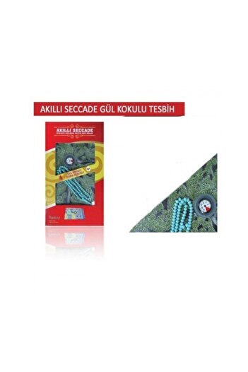 Ayver Akıllı Pusulalı Seccade Hediyelik Seccade Mevlüt Hediyesi Gül Kokulu Tesbih Hediyeli Kutulu Seccade