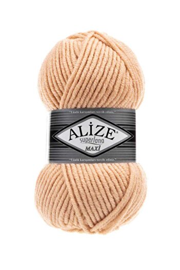 Alize Superlana Maxi Hand Knitting Floss 5 Pieces 100 Grams 502 Cream Caramel