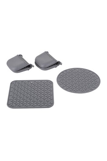 Tantitoni Silicone Gray 4 Piece Trivet Handle Set