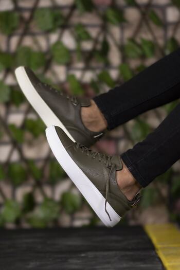 Riccon Khaki Men's Sneakers0012513