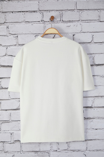 Trendyol Collection Thick Cut White Cotton Basic T-Shirt - Tedss25Ts00005