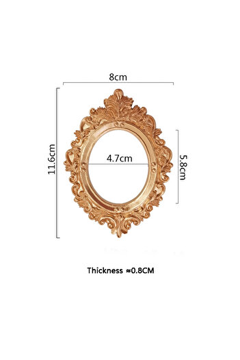 Choice Golden-3 Mini gold small photo frame shooting props retro European style photo frame embossed nail a