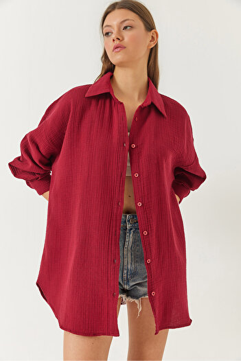 Bianco Lucci Women's Oversize Muslin Shirt 2025 60271021