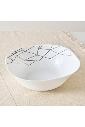 Home Box Crackle Opalware Serving Bowl 24 cm