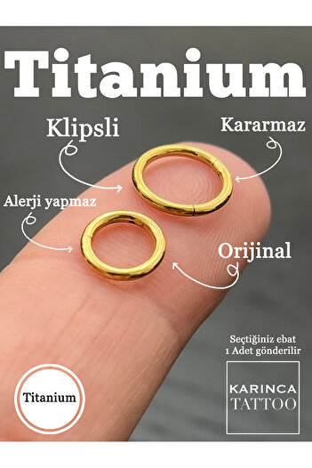 Karınca Piercing Tam Halka Titanyum Piercing Tragus Helix Rook Daith Snug Kaş Smiley Dudak Septum Nostril Burun Göbek