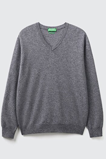 United Colors of Benetton V-Neck Merino Sweater