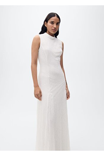 MANGO Woman Rochie cu detaliu din dantelă