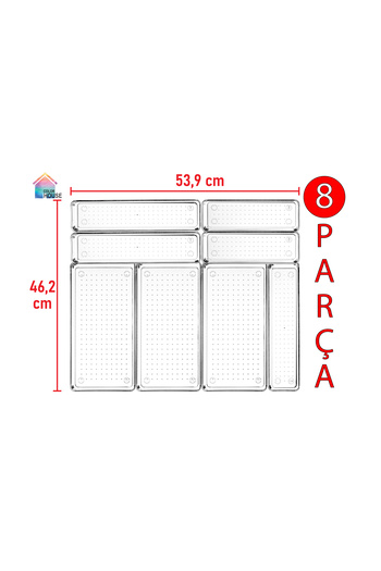 color house 8 Piece Transparent Organizer