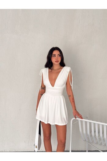 b buhari bykoc Sandy Fabric Shorts Dress