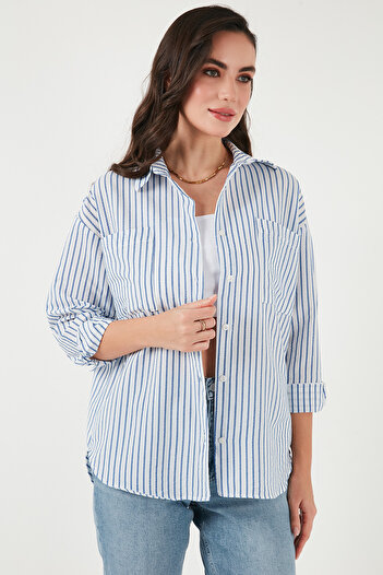Lela Regular Fit Long Sleeve Striped Shirt Shirt 6772875