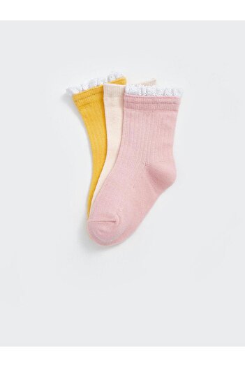 LC Waikiki Lcw Baby Basic Baby Girl Socks 3-Piece (W4)
