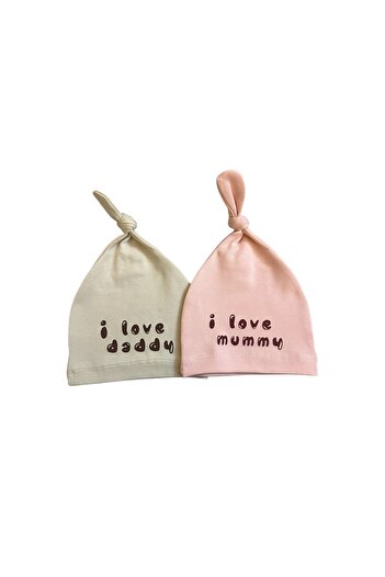 Butik I Love Mummy & Daddy Yazılı Bebek Beresi – Şık ve Rahat Tasarım
