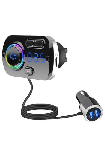fulina Bluetooth FM Transmitter for Car, Bluetooth Wireless Adapter,with Dual Charging Port