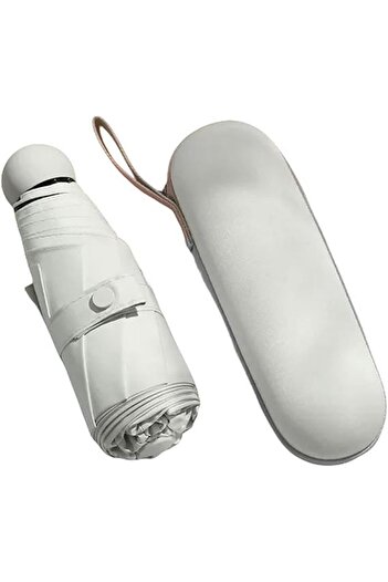 fulina Travel Umbrella,8 Ribs Lightweight Portable Umbrella,Pocket Umbrella for Girls and Women White