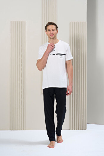 OVERSLEEP Men's pajama set 1724 ecru