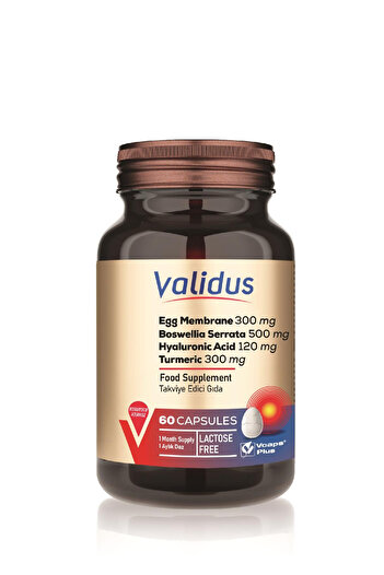 Validus Boswellia Serrata 300 Mg + Hyaluronic Acid 500 Mg + Turmeric 300 Mg Egg Membrane 120 Mg