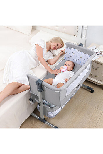 TEKNUM Bedside Crib - Grey