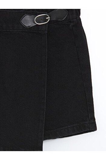 LC Waikiki Girl's Jeans Short Skirt with Elastic Waist