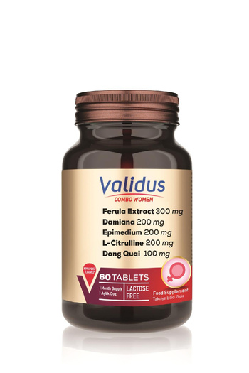 Validus Combo-Women Epimedium 200 Mg + Damiana 200 Mg 60 Tablets