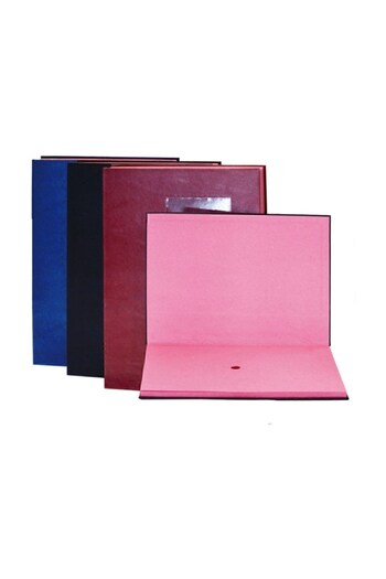 Önder Signature File with Skin Cloth Cover - 16 Sheets Black