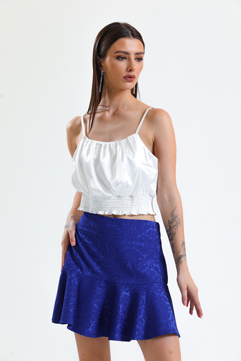 Sense Jacquard Short Flounce Skirt_etk32608 Saks