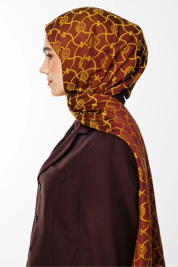 Mooncorn Marrakech Pattern Double Sided Yellow Shawl