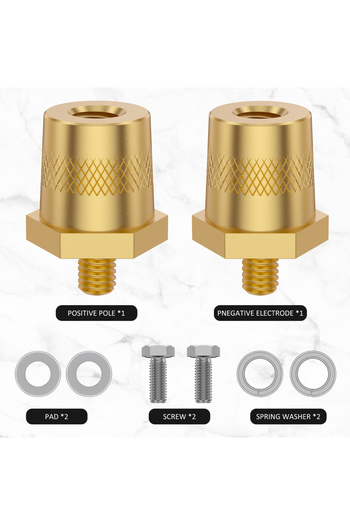 Choice Battery Pole Adapter 1 Pair Battery Pole Adapter Brass Battery Terminal Connector M6 Thread Positive