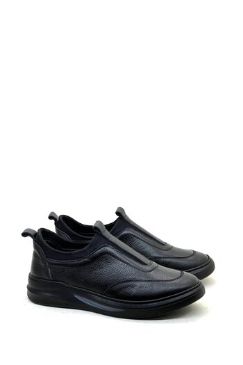 grado Men's Black Leather Casual Shoes - 4006