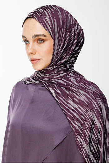 Mooncorn Selis Pattern Double Sided Shawl Purple-Grey