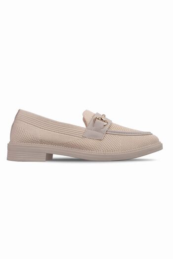 Lal Shoes & Bags Жіночі мокасини League - білі, трикотажні туфлі на пряжках